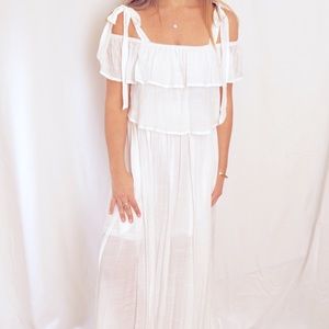 White long flowy dress